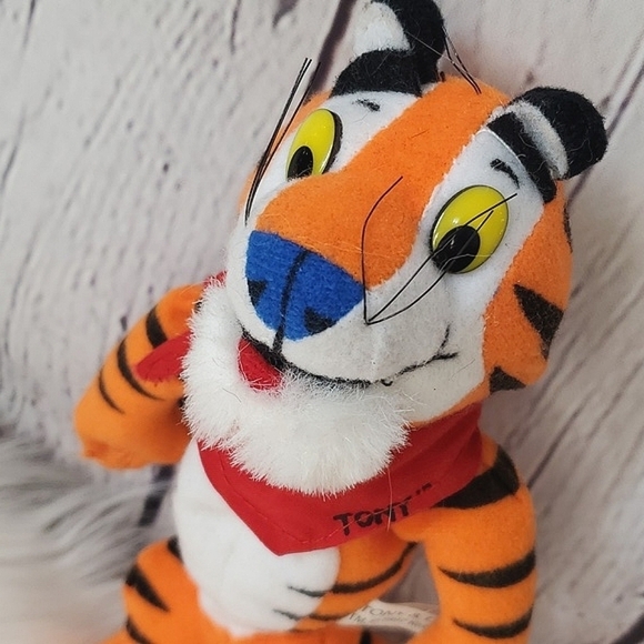 Authentic 90s Vintage Tony the Tiger Kellog Frosted Flakes 8" Stuffed Plush 1997 - Picture 4 of 10